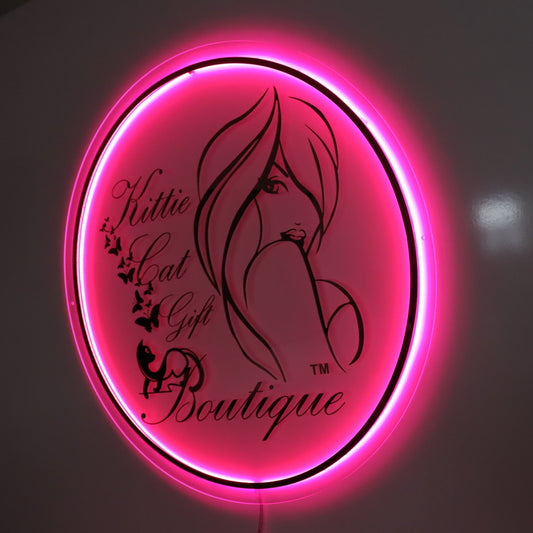 Business Neon Sign | Mirror Neon Sign | Acrylic Custom Logo Decoration