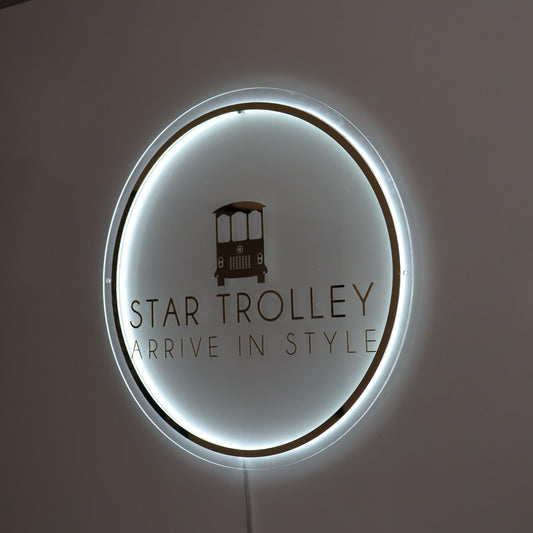 Business Neon Sign | Mirror Neon Sign | Acrylic Custom Logo Decoration