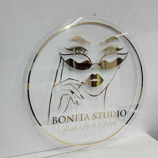 Business Neon Sign | Mirror Neon Sign | Acrylic Custom Logo Decoration