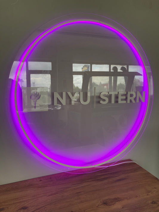 Business Neon Sign | Mirror Neon Sign | Acrylic Custom Logo Decoration