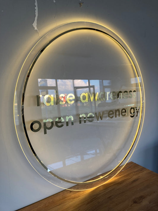 Business Neon Sign | Mirror Neon Sign | Acrylic Custom Logo Decoration