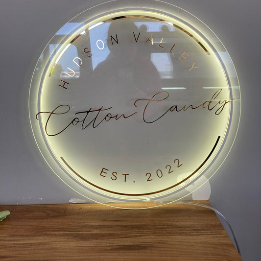 Business Neon Sign | Mirror Neon Sign | Acrylic Custom Logo Decoration