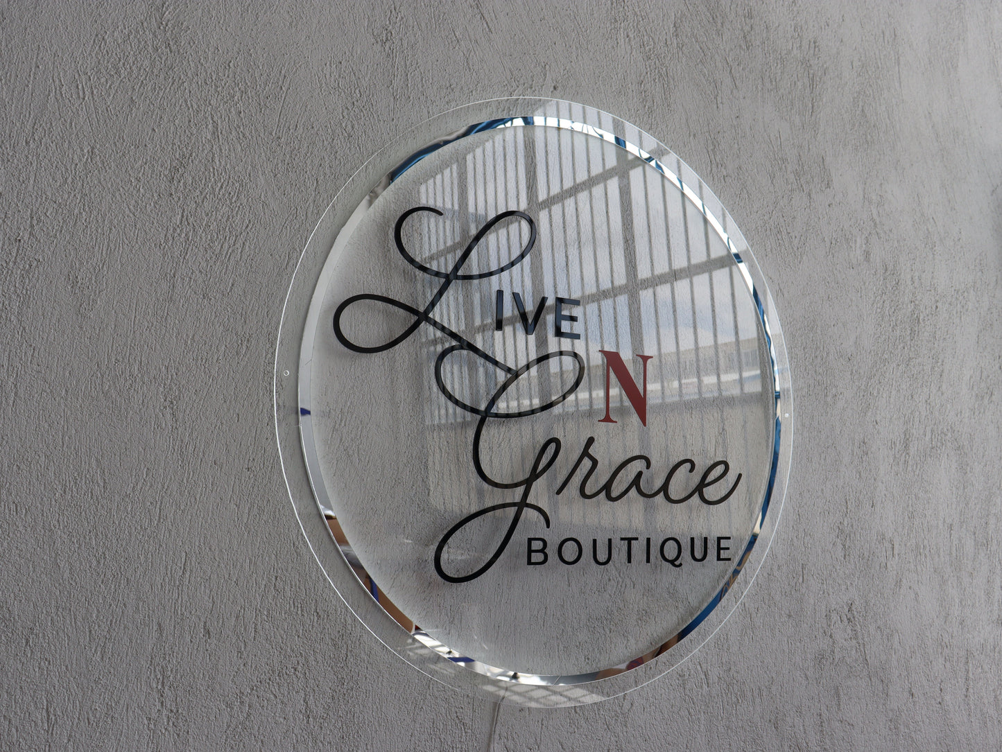 Business Neon Sign | Mirror Neon Sign | Acrylic Custom Logo Decoration