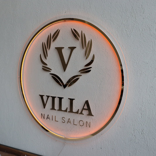 Business Neon Sign | Mirror Neon Sign | Acrylic Custom Logo Decoration