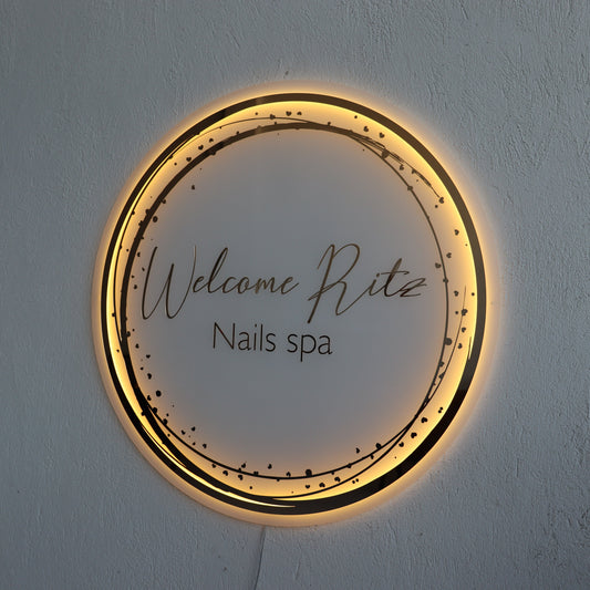 Business Neon Sign | Mirror Neon Sign | Acrylic Custom Logo Decoration