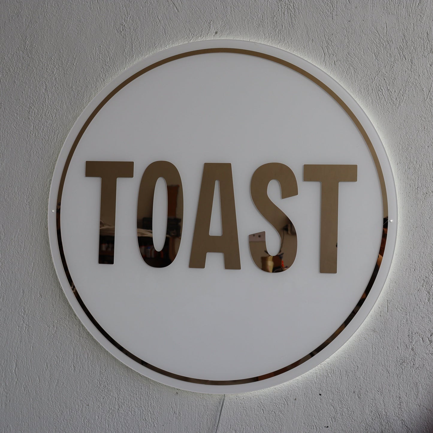 White Business Neon Sign | Mirror Neon Sign | Acrylic Custom Logo Decoration