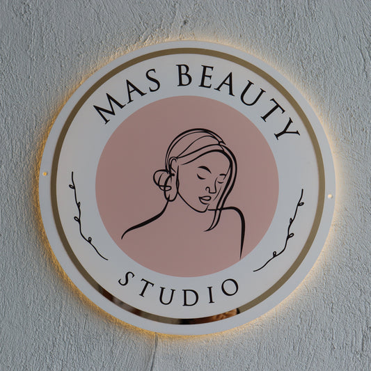 Business Neon Sign | Mirror Neon Sign | Acrylic Custom Logo Decoration