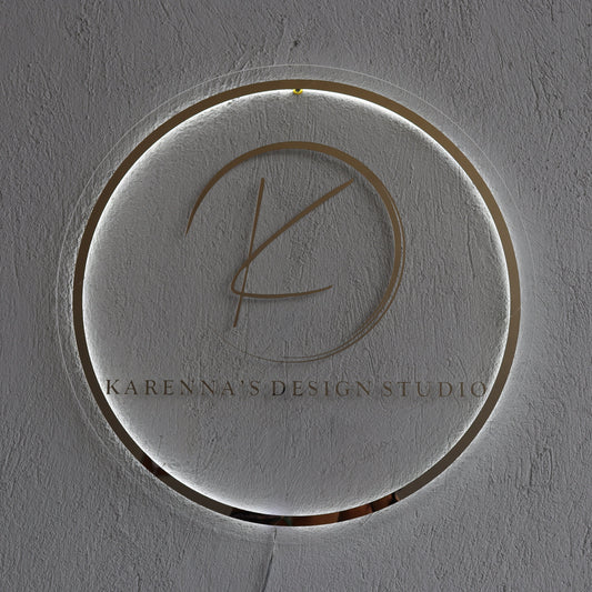 Business Neon Sign | Mirror Neon Sign | Acrylic Custom Logo Decoration