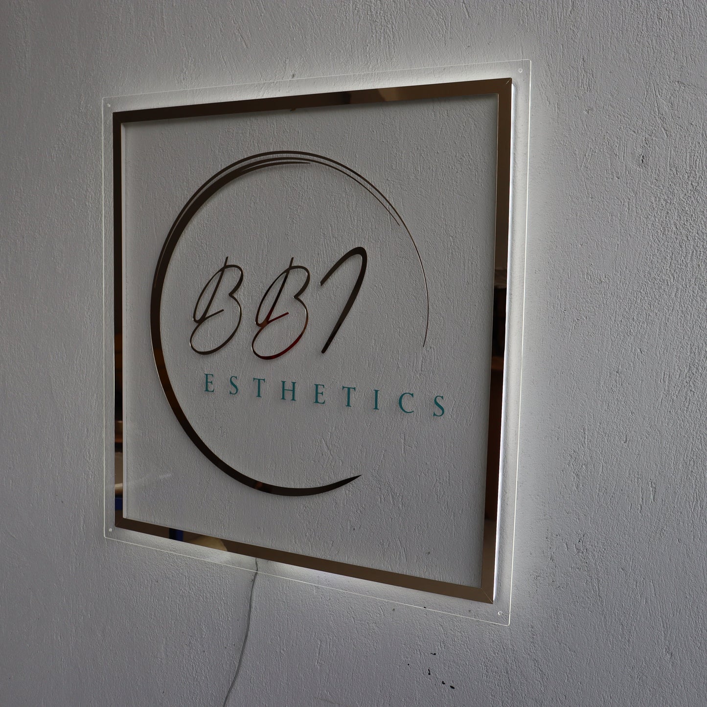 Business Neon Sign | Mirror Neon Sign | Acrylic Custom Logo Decoration