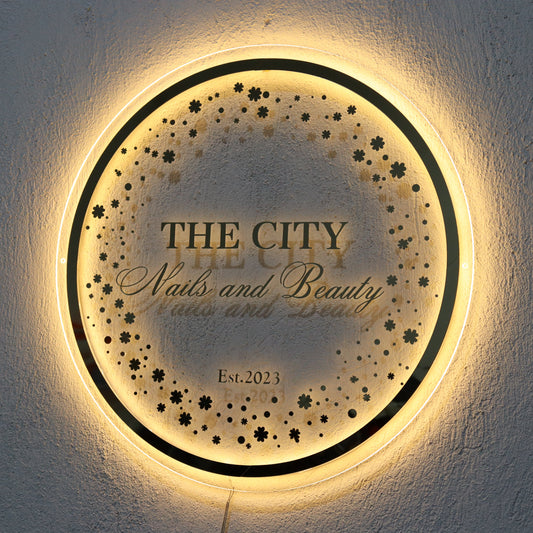 Business Neon Sign | Mirror Neon Sign | Acrylic Custom Logo Decoration