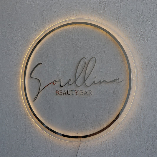 Business Neon Sign | Mirror Neon Sign | Acrylic Custom Logo Decoration