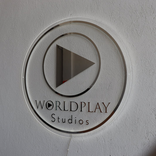 Business Neon Sign | Mirror Neon Sign | Acrylic Custom Logo Decoration