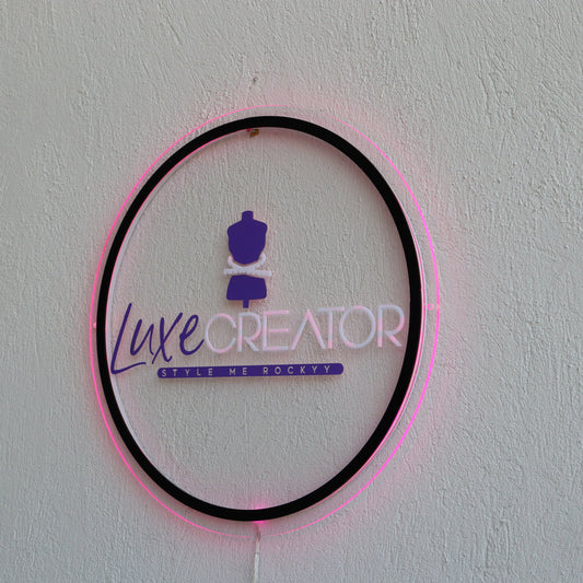 Business Neon Sign | Mirror Neon Sign | Acrylic Custom Logo Decoration