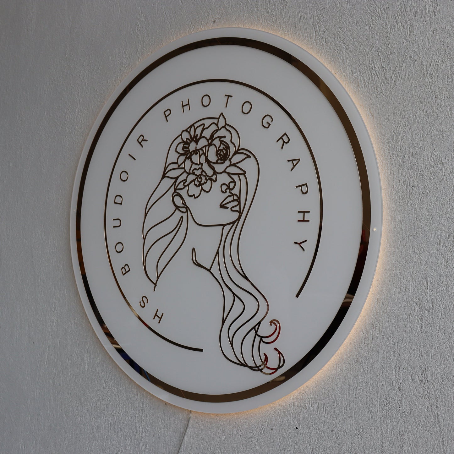 Business Neon Sign | Mirror Neon Sign | Acrylic Custom Logo Decoration