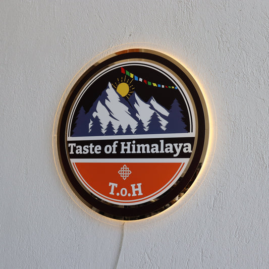 Business Neon Sign | Mirror Neon Sign | Acrylic Custom Logo Decoration