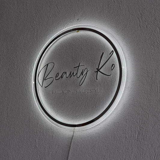 Business Neon Sign | Mirror Neon Sign | Acrylic Custom Logo Decoration