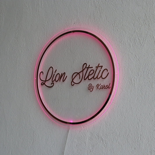 Business Neon Sign | Mirror Neon Sign | Acrylic Custom Logo Decoration