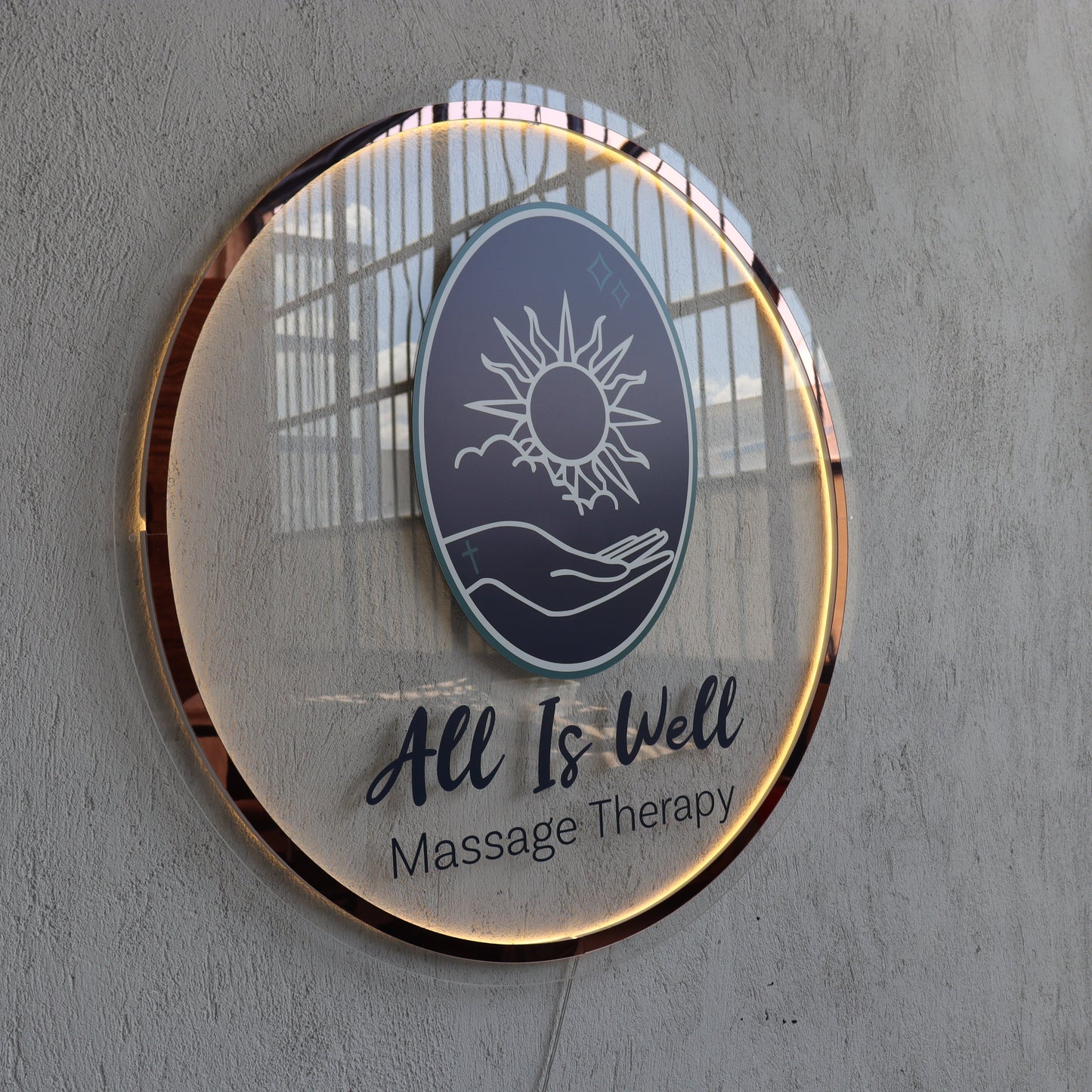 Business Neon Sign | Mirror Neon Sign | Acrylic Custom Logo Decoration