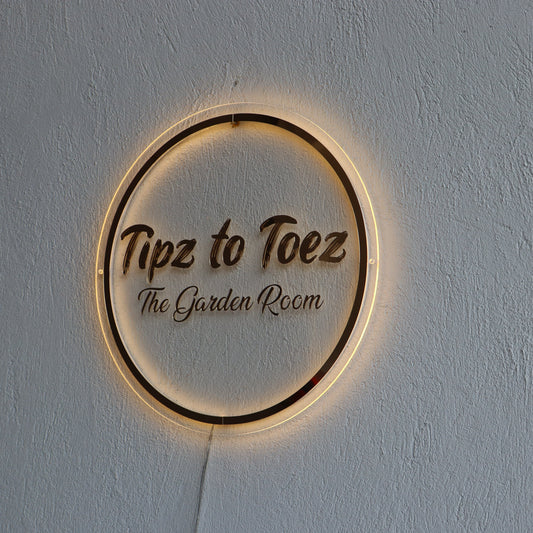 Business Neon Sign | Mirror Neon Sign | Acrylic Custom Logo Decoration