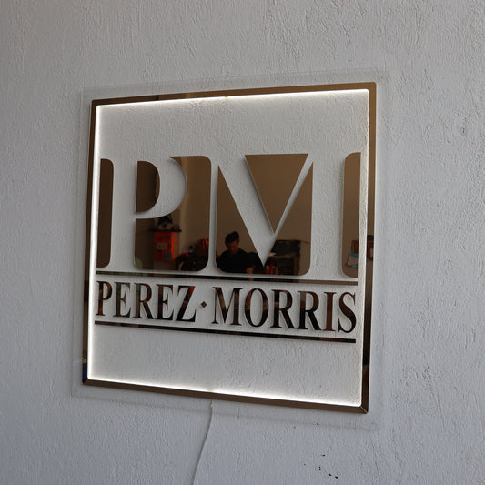 Business Neon Sign | Mirror Neon Sign | Acrylic Custom Logo Decoration