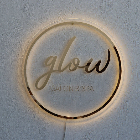 Business Neon Sign | Mirror Neon Sign | Acrylic Custom Logo Decoration