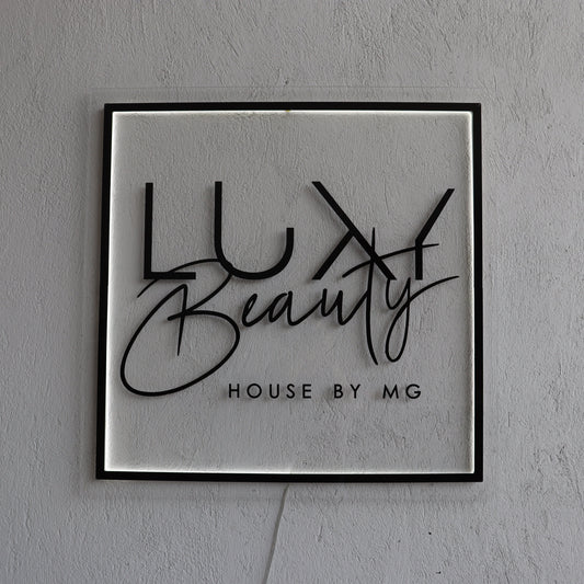 Business Neon Sign | Mirror Neon Sign | Acrylic Custom Logo Decoration