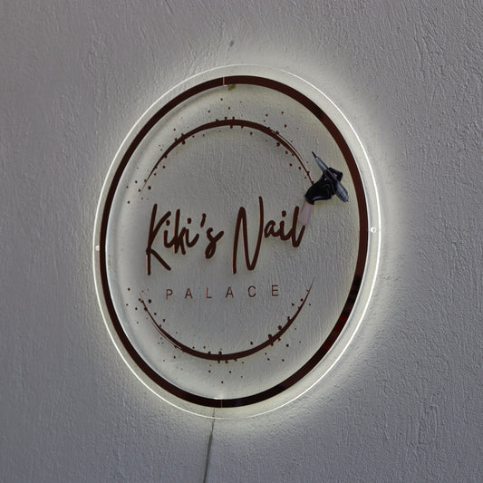 Business Neon Sign | Mirror Neon Sign | Acrylic Custom Logo Decoration