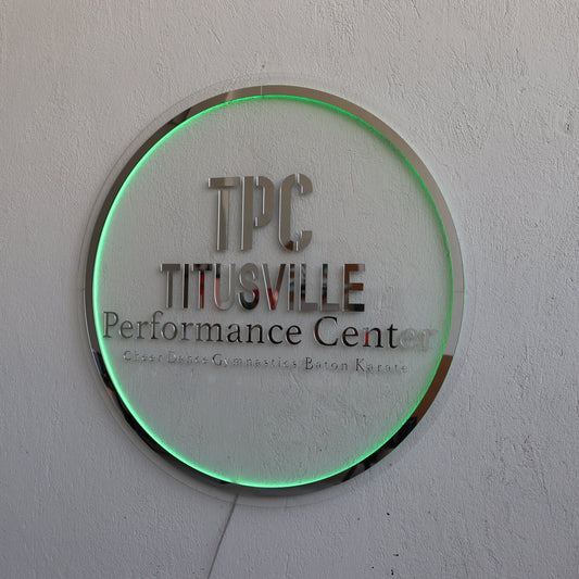 Business Neon Sign | Mirror Neon Sign | Acrylic Custom Logo Decoration