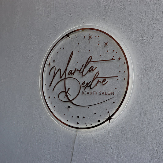 Business Neon Sign | Mirror Neon Sign | Acrylic Custom Logo Decoration