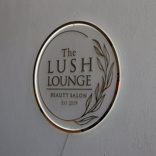 Business Neon Sign | Mirror Neon Sign | Acrylic Custom Logo Decoration