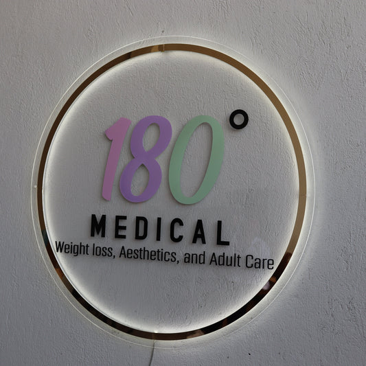 Business Neon Sign | Mirror Neon Sign | Acrylic Custom Logo Decoration