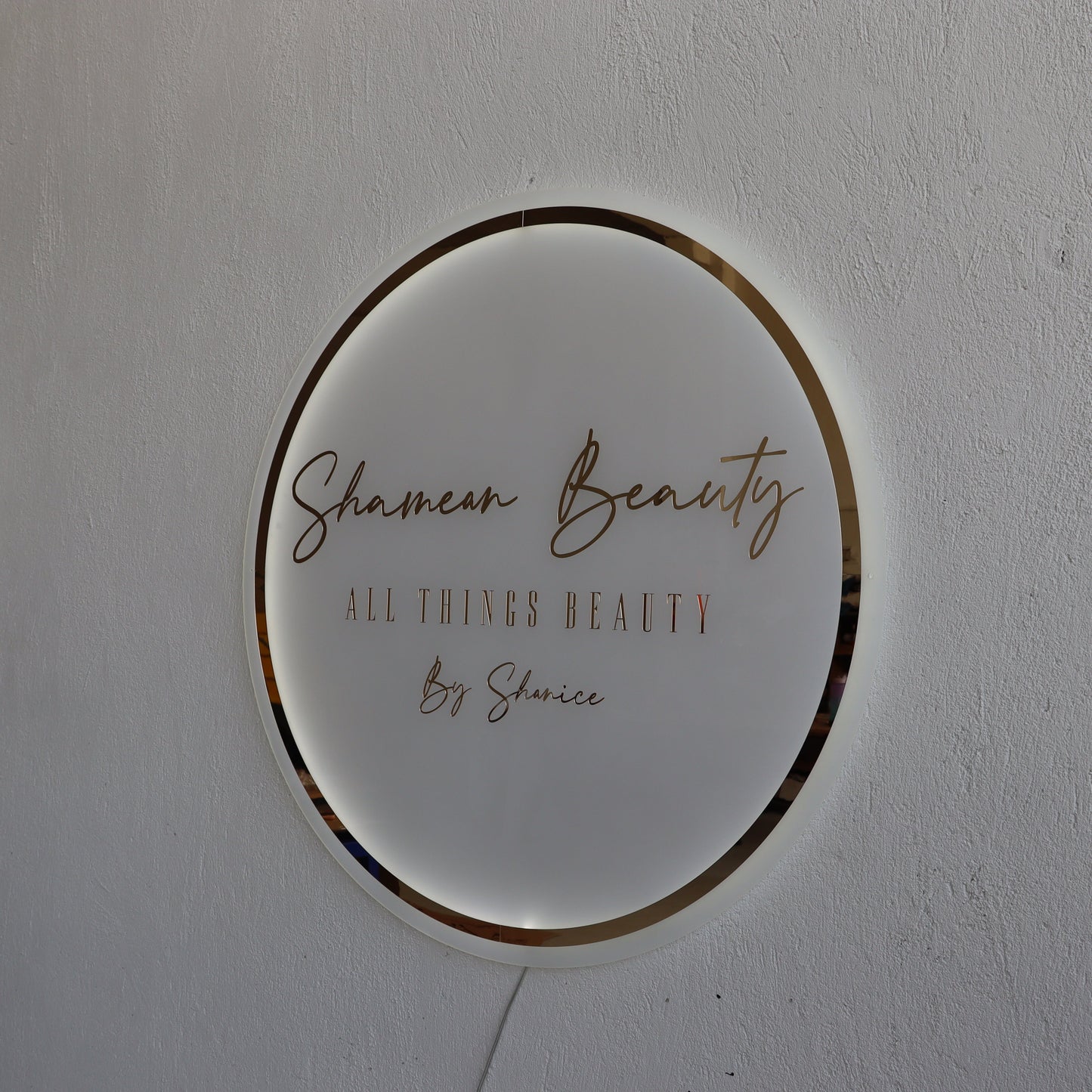 Business Neon Sign | Mirror Neon Sign | Acrylic Custom Logo Decoration