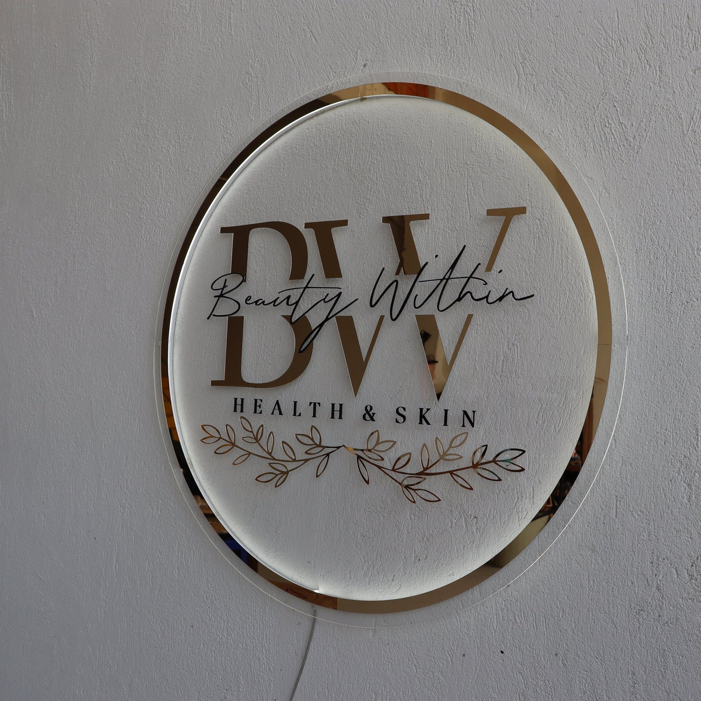 Business Neon Sign | Mirror Neon Sign | Acrylic Custom Logo Decoration