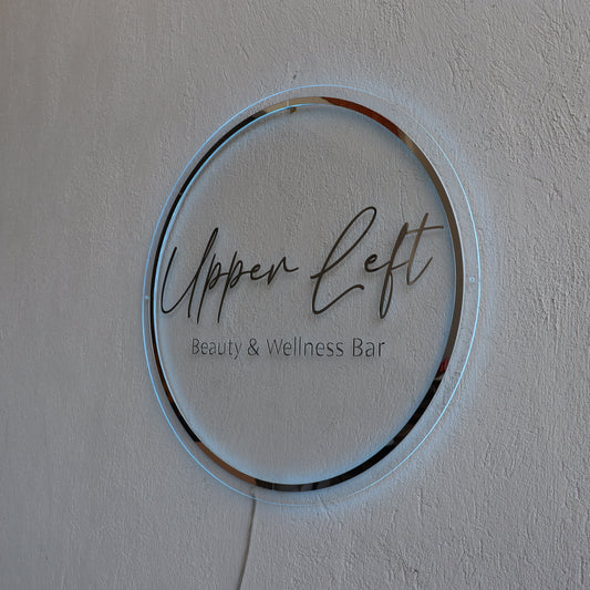 Business Neon Sign | Mirror Neon Sign | Acrylic Custom Logo Decoration