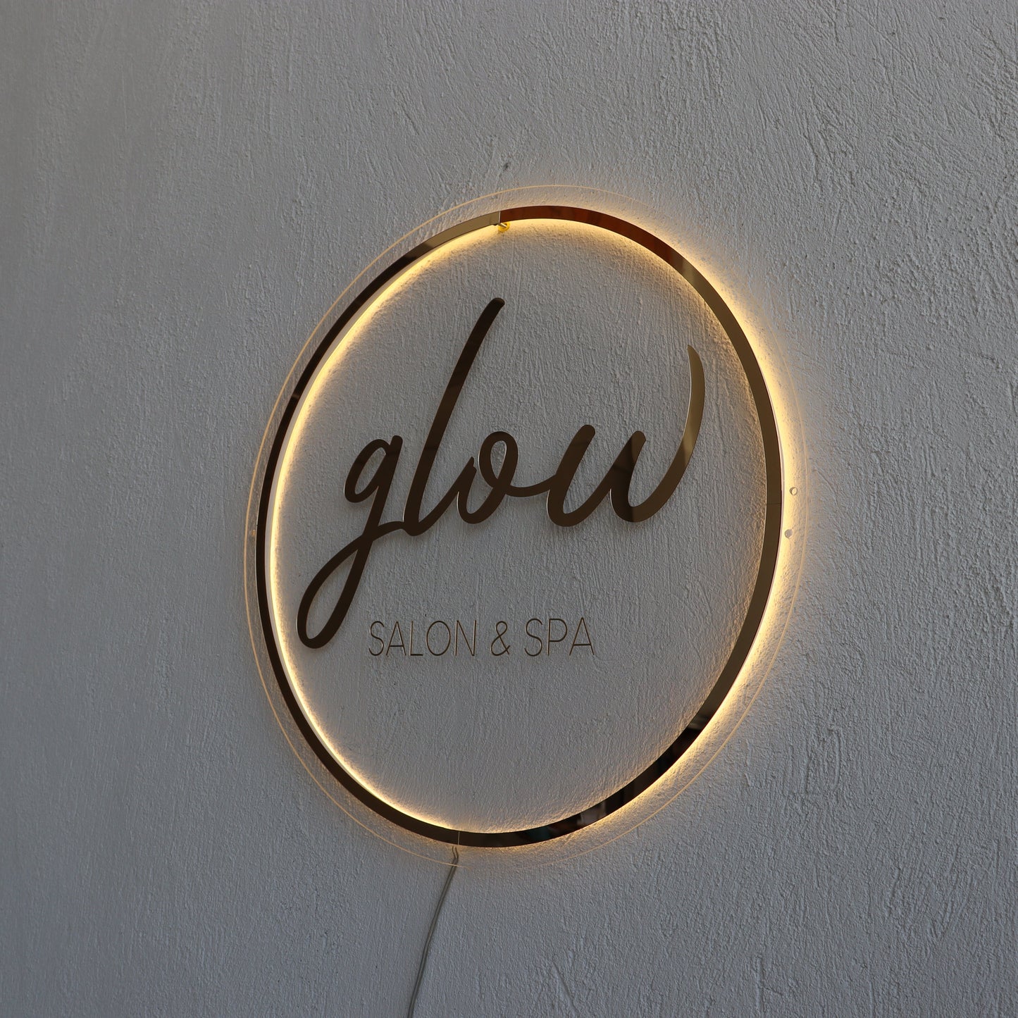 Business Neon Sign | Mirror Neon Sign | Acrylic Custom Logo Decoration