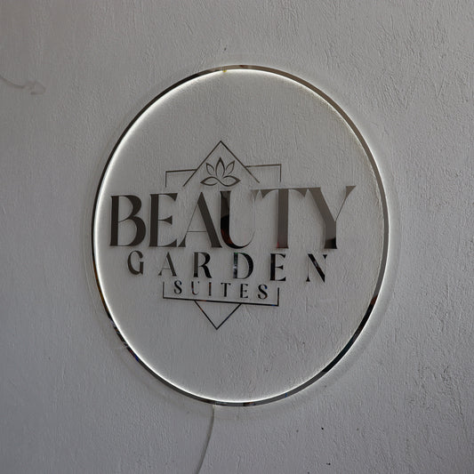 Business Neon Sign | Mirror Neon Sign | Acrylic Custom Logo Decoration