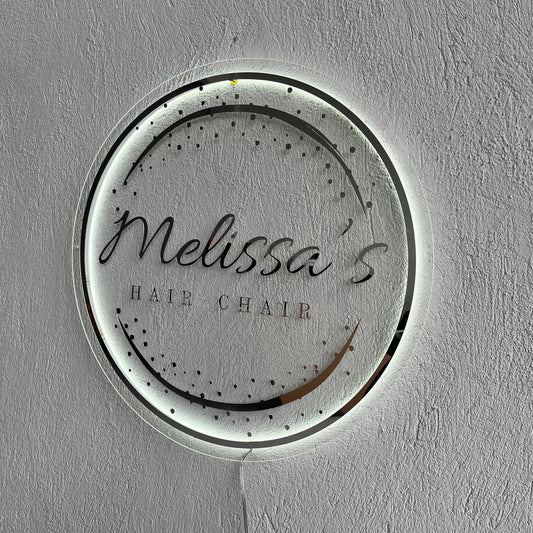 Business Neon Sign | Mirror Neon Sign | Acrylic Custom Logo Decoration