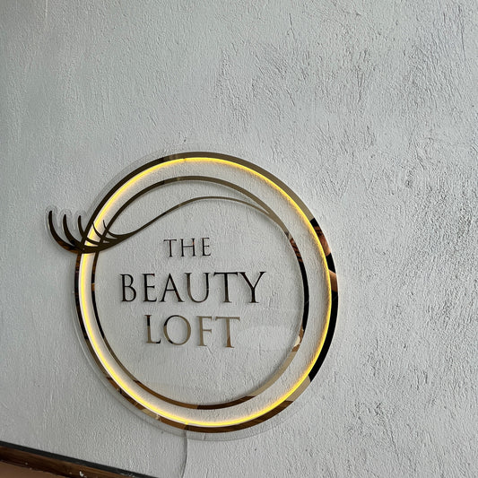 Business Neon Sign | Mirror Neon Sign | Acrylic Custom Logo Decoration