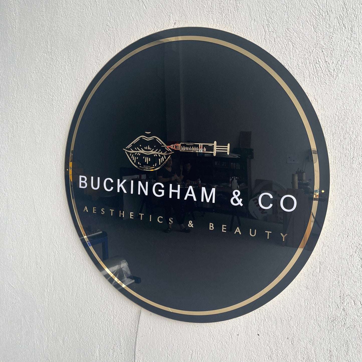 Business Neon Sign | Mirror Neon Sign | Acrylic Custom Logo Decoration