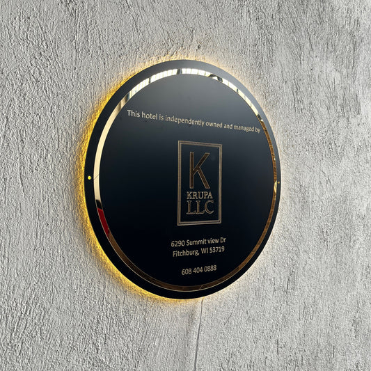 Business Neon Sign | Mirror Neon Sign | Acrylic Custom Logo Decoration