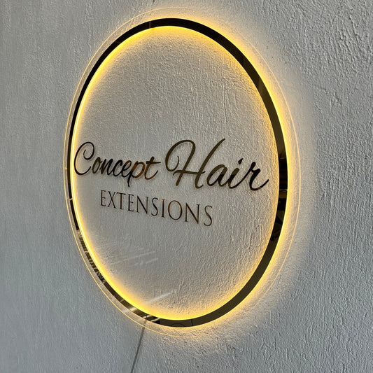 Business Neon Sign | Mirror Neon Sign | Acrylic Custom Logo Decoration