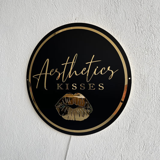 Business Neon Sign | Mirror Neon Sign | Acrylic Custom Logo Decoration