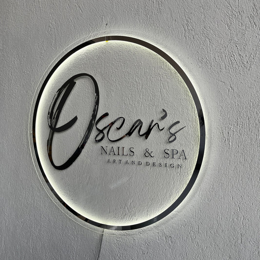 Business Neon Sign | Mirror Neon Sign | Acrylic Custom Logo Decoration