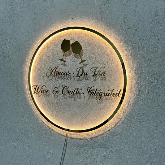 Business Neon Sign | Mirror Neon Sign | Acrylic Custom Logo Decoration