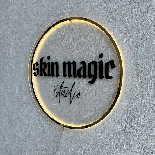 Business Neon Sign | Mirror Neon Sign | Acrylic Custom Logo Decoration