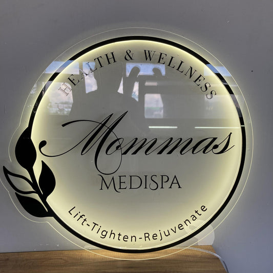 Custom Logo Sign, Business Custom 3D Backlit Acrylic Sign, Personalized Business Name Sign, Salon Wall Decor, Office Sign, Storefront Sign