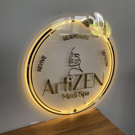 Custom Logo Sign, Business Custom 3D Backlit Acrylic Sign, Personalized Business Name Sign, Salon Wall Decor, Office Sign, Storefront Sign