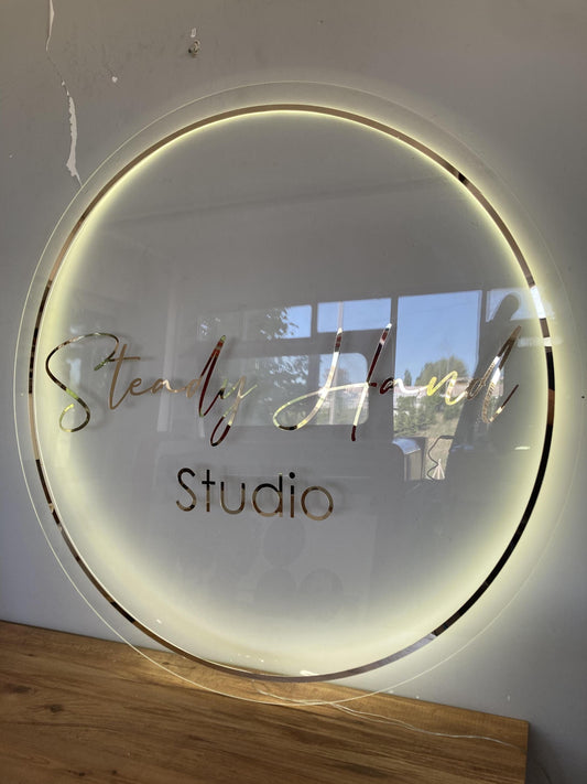 Custom Logo Sign, Business Custom 3D Backlit Acrylic Sign, Personalized Business Name Sign, Salon Wall Decor, Office Sign, Storefront Sign