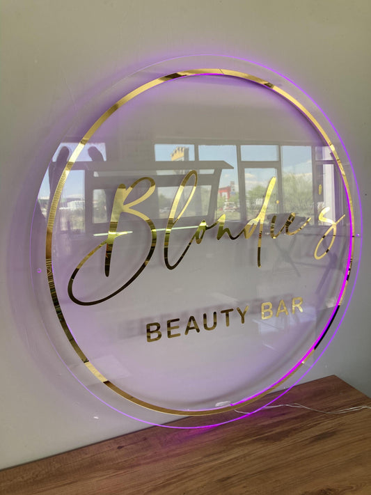 Custom Logo Sign, Business Custom 3D Backlit Acrylic Sign, Personalized Business Name Sign, Salon Wall Decor, Office Sign, Storefront Sign