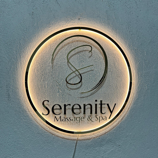 Custom 3D Business Logo Sign, Backlit Acrylic Sign, Personalized Business Name Sign, Salon Wall Decor, Office Sign, Storefront Sign